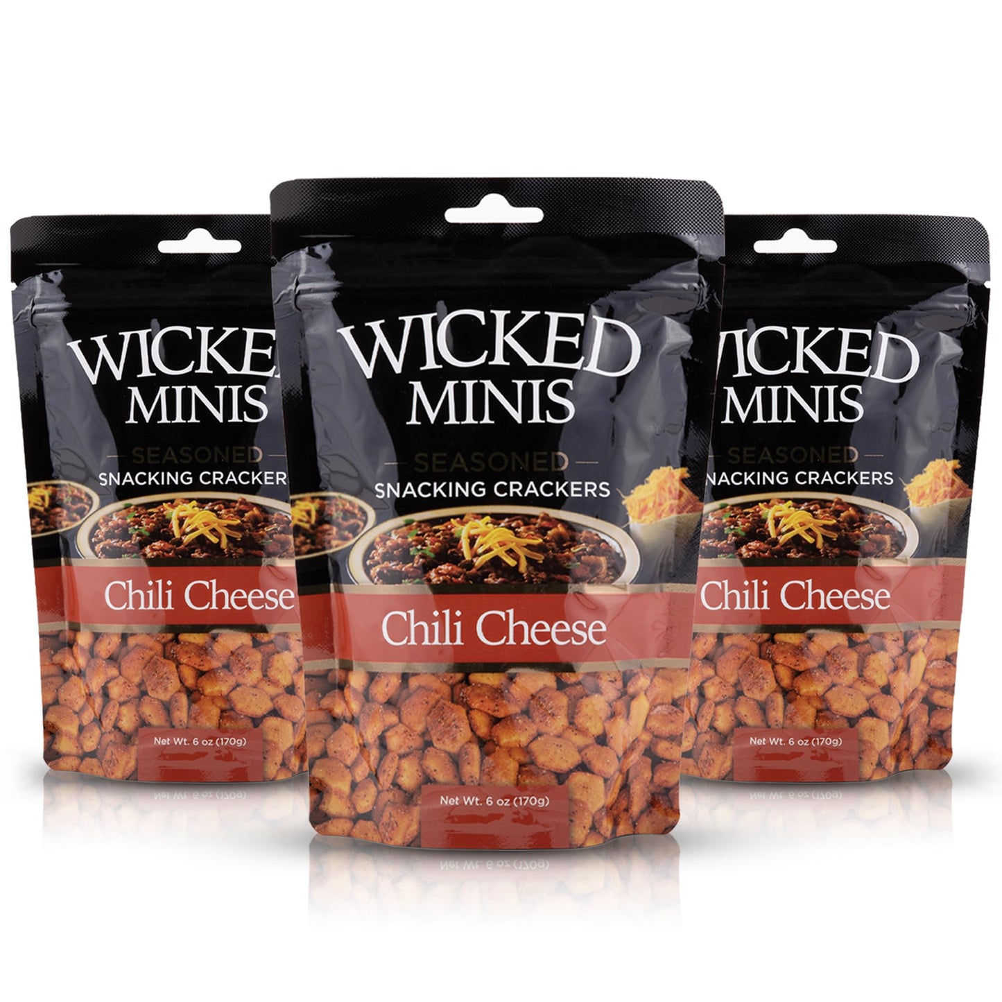 Wicked Mix Mini Puffed Soup & Oyster Crackers, Savory Snacking Mix, 6 Oz (Pack of 3)