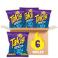 Takis Blue Heat Rolled Tortilla Chips, Hot Chili Pepper Flavor, Snack Size Case, 3.25 oz (Pack of 6)