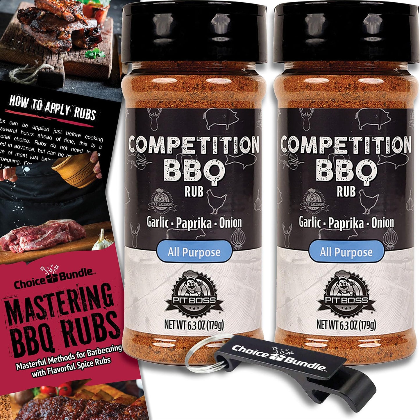 Pit Boss BBQ All Purpose Seasoning Spice & Rub Bundle, 2 Pack, 12.6 oz Total