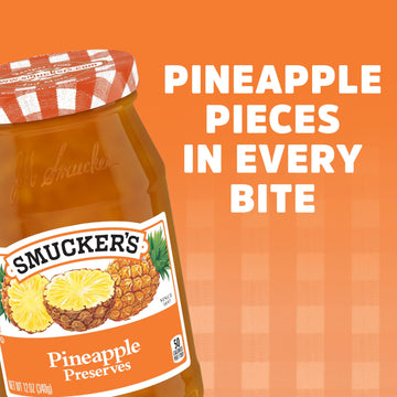 Smuckers Pineapple Preserves, 12 Ounce (Pack of 6), Yellow