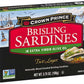 Crown Prince Two Layer Brisling Sardines in Extra Virgin Olive Oil, 3.75-Ounce Cans (Pack of 12)