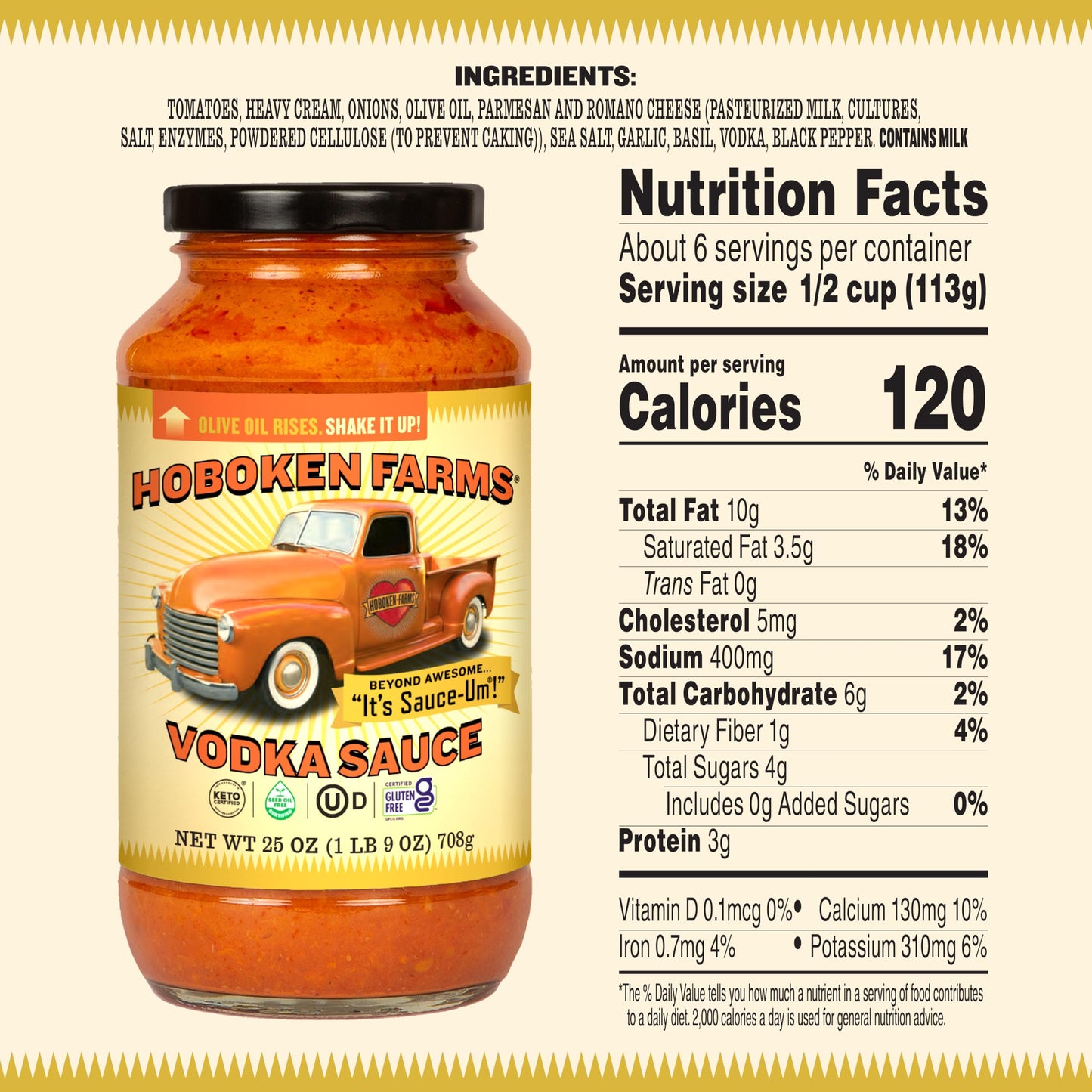 Hoboken Farms spirit-inspired flavor Sauce, No Sugar Added, Low Sodium, Keto, 25oz, Pack of 2