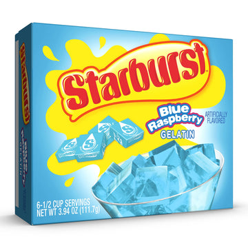 Starburst Gelatin – Blue Raspberry, 3.91 Ounce Box (Pack Of 12)