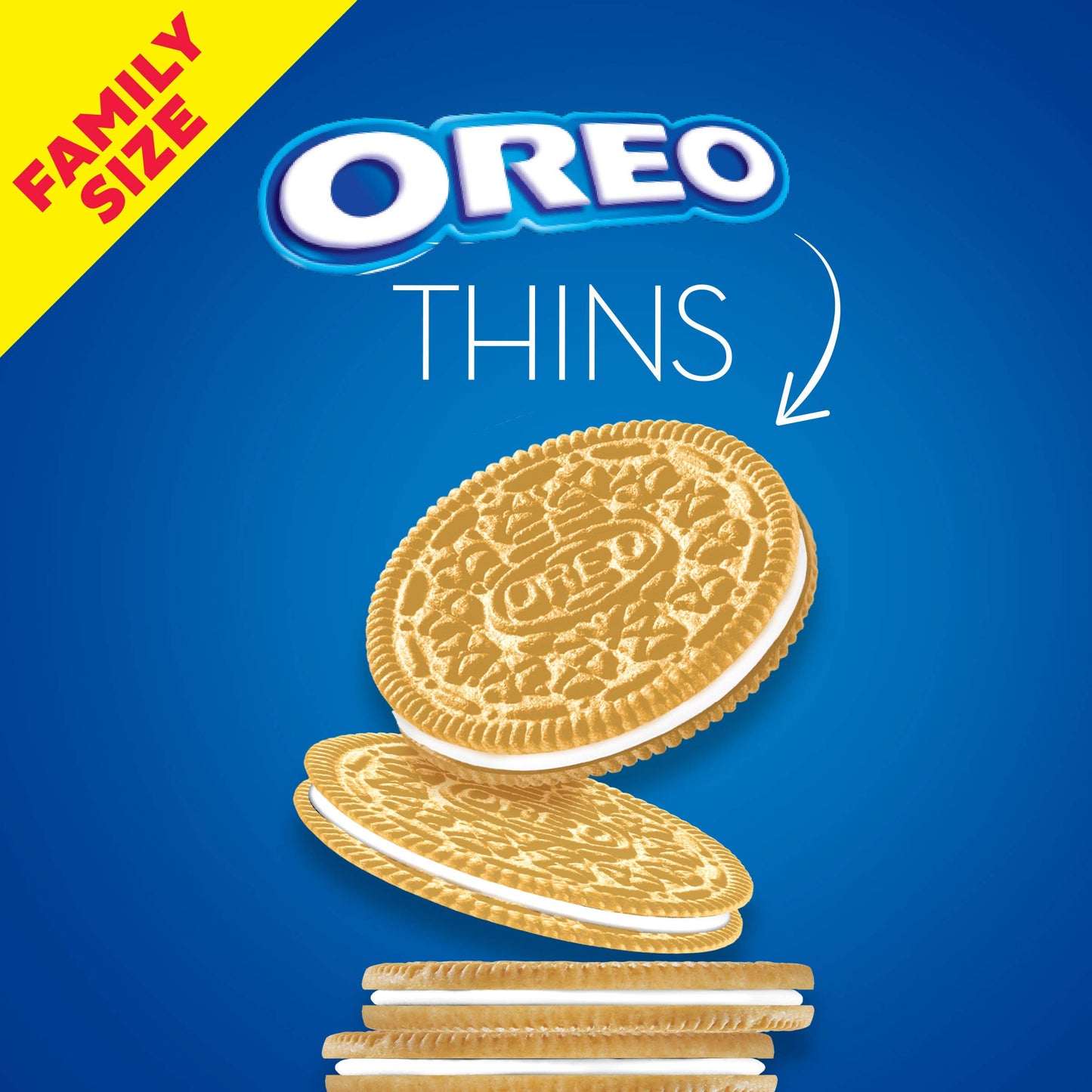 Oreo Thins Golden Sandwich Cookies Family Size, 13.1 Oz
