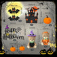 9 PCS Halloween Cake Topper Witch Bear Cake Topper Pumpkin Bat Cake Decorations with Happy Halloween Cake Decorations for Scary Party Supplies