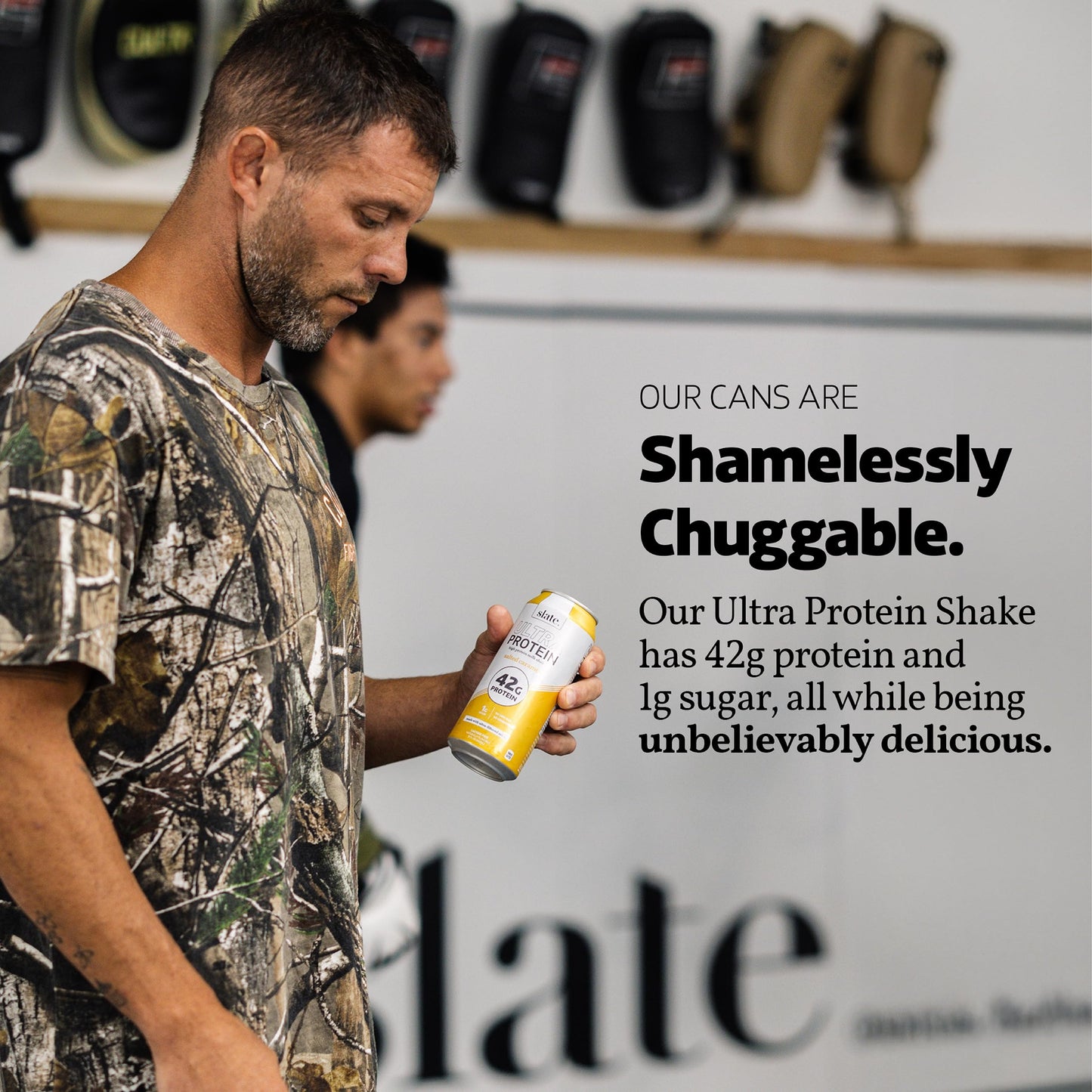 Slate Milk -Ultra Protein Shake-Salted Caramel-42g Protein 1g Sugar 180 Calories 1g Net Carbs-Lactose Free No Added Sugar-Made with Ultra Filtered Milk- Breakfast Boost Post Workout- 15 fl oz 12 Cans