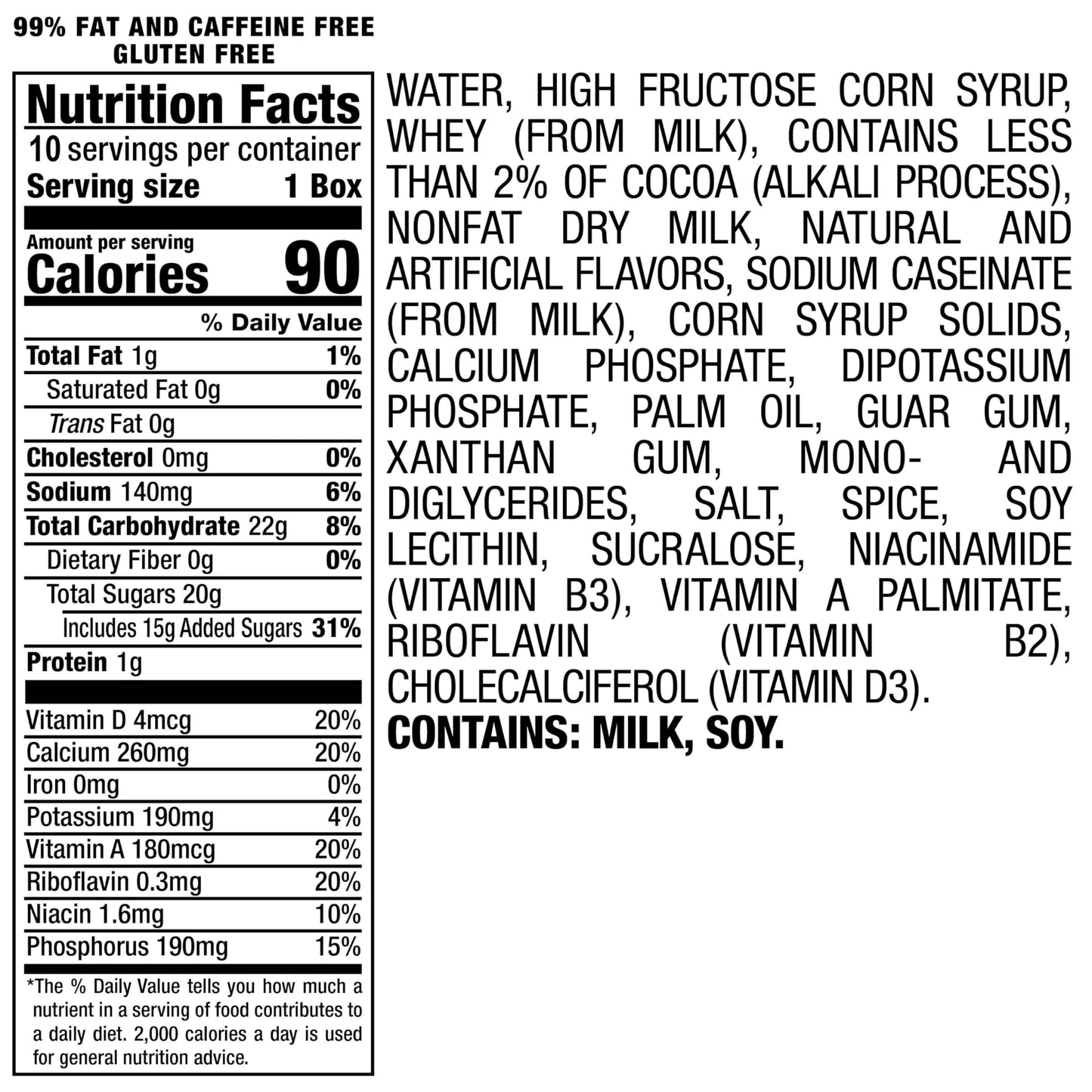 Yoo-hoo Chocolate Flavored Drink  6.5 fl oz Boxes 40 Pack  Ready to Drink  Caffeine-Free  99% Fat-Free  High in Calcium & Vitamin D