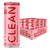 CLEAN CAUSE Strawberry Lemon Sparkling Drink, 12-Pack Case, 12oz Cans, Low Sugar, 120mg Caffeine, Healthy Soda Alternative