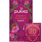 Pukka Organic Tea Bags, Elderberry & Echinacea, 1 Count (Pack of 6), 120 Tea Bags, Herbal Tea for Wellness Support