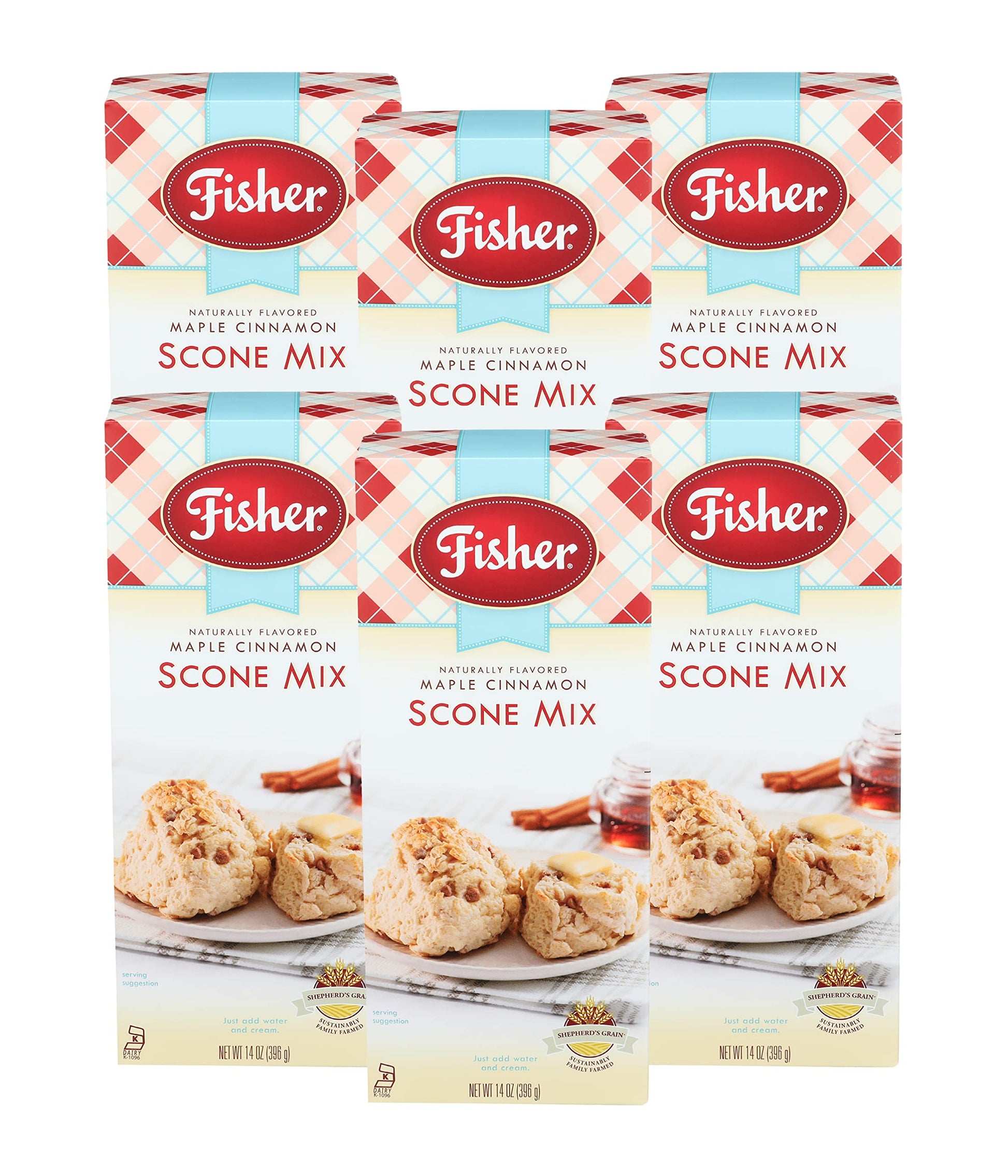 Fisher Scone Mix, Maple Cinnamon, 14 OZ (Pack of 6)
