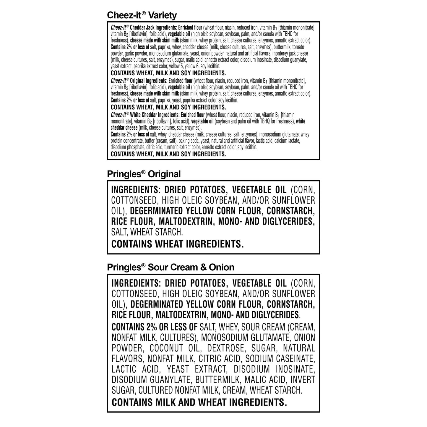 Cheez-It and Pringles Variety Pack  Lunch Snacks  Kids Snacks  Variety Pack (36 Count)