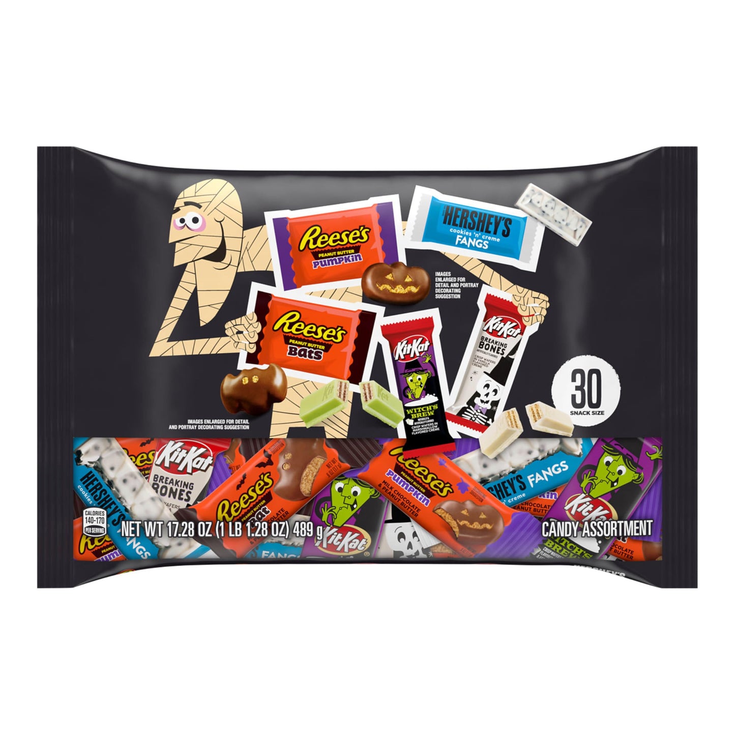 HERSHEYS  KIT KAT and REESES Assorted Flavored Snack Size  Halloween Candy Bag  17.28 (30 Pieces)