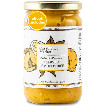 Casablanca Market Preserved Lemon Puree All Natural Beldi Moroccan Preserved Lemon Paste Gluten Free Non GMO Vegan Plant Based -