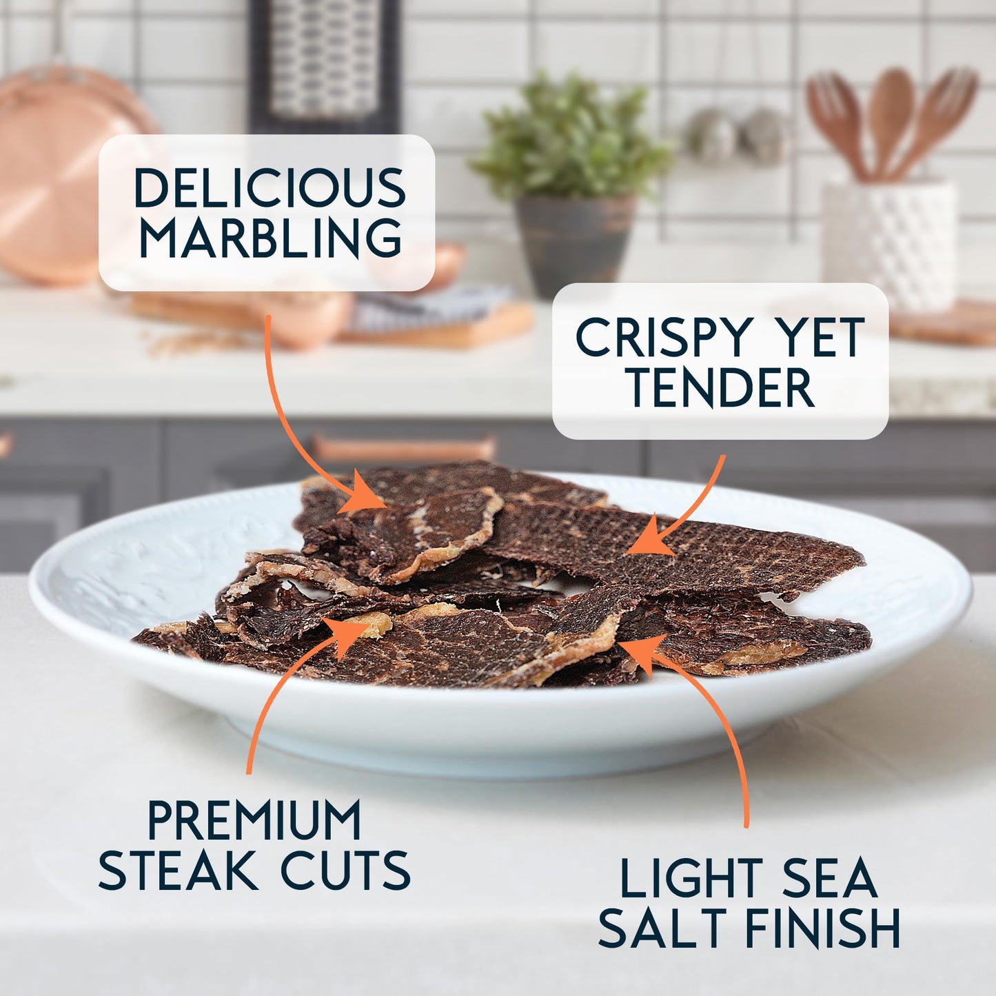 WILD SOCIETY Ribeye & Primal Steak Crisps - Grass Fed Beef Jerky - Sugar Free, Keto, Paleo - 5 oz