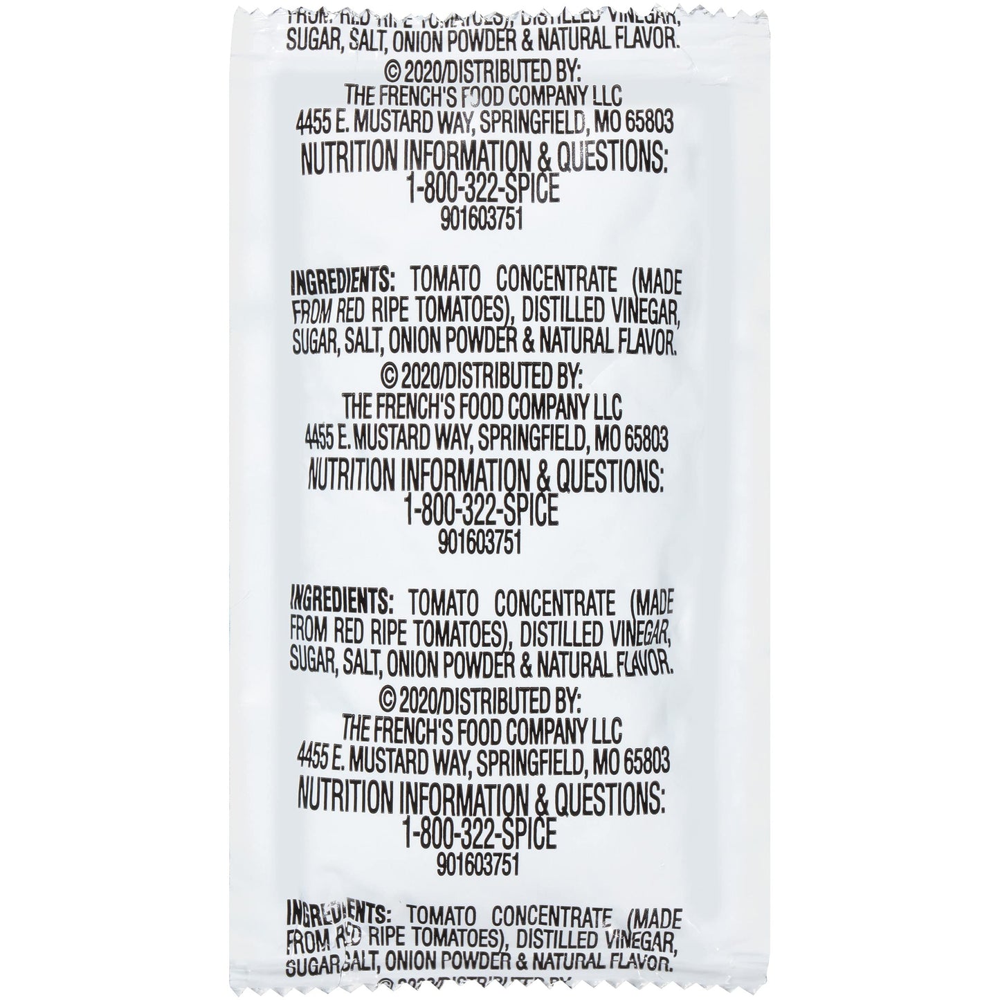 Frenchs Tomato Ketchup Packets - 1000 Count - Ideal for Takeout and Condiment Stations
