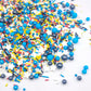 Sentovac Cake Sprinkles For Decorating | Edible Sprinkles For Cake Cupcake Topper Decorations | 1 Bottle 3.53Oz/ 100G Blue White