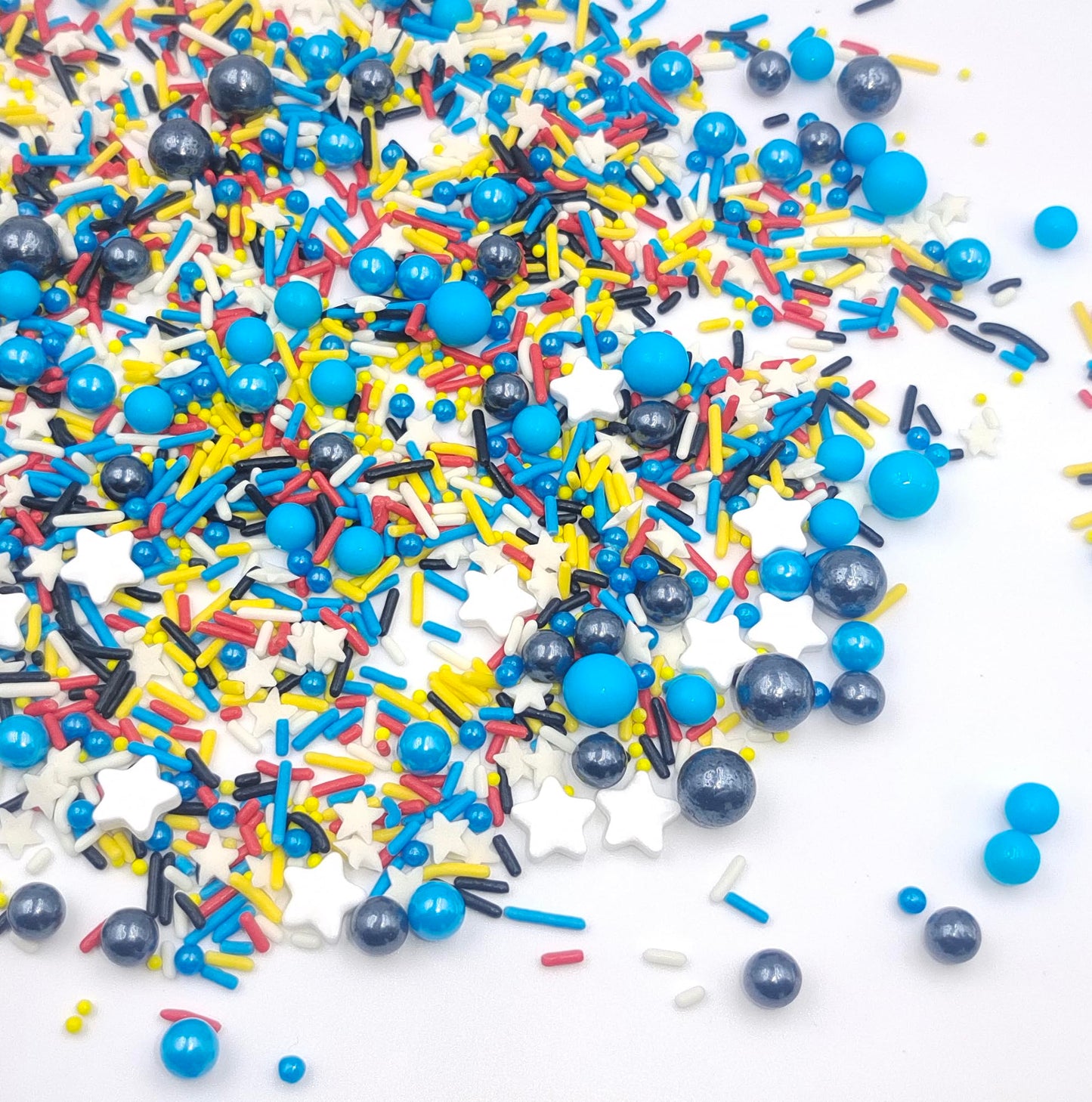 Sentovac Cake Sprinkles For Decorating | Edible Sprinkles For Cake Cupcake Topper Decorations | 1 Bottle 3.53Oz/ 100G Blue White