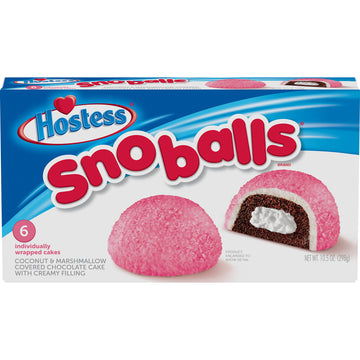Hostess, ''The Sweetest Comeback In History'', Various Styles And Flavors, 6 Count, 10.5Oz Box (Pack Of 3) (Sno Balls)