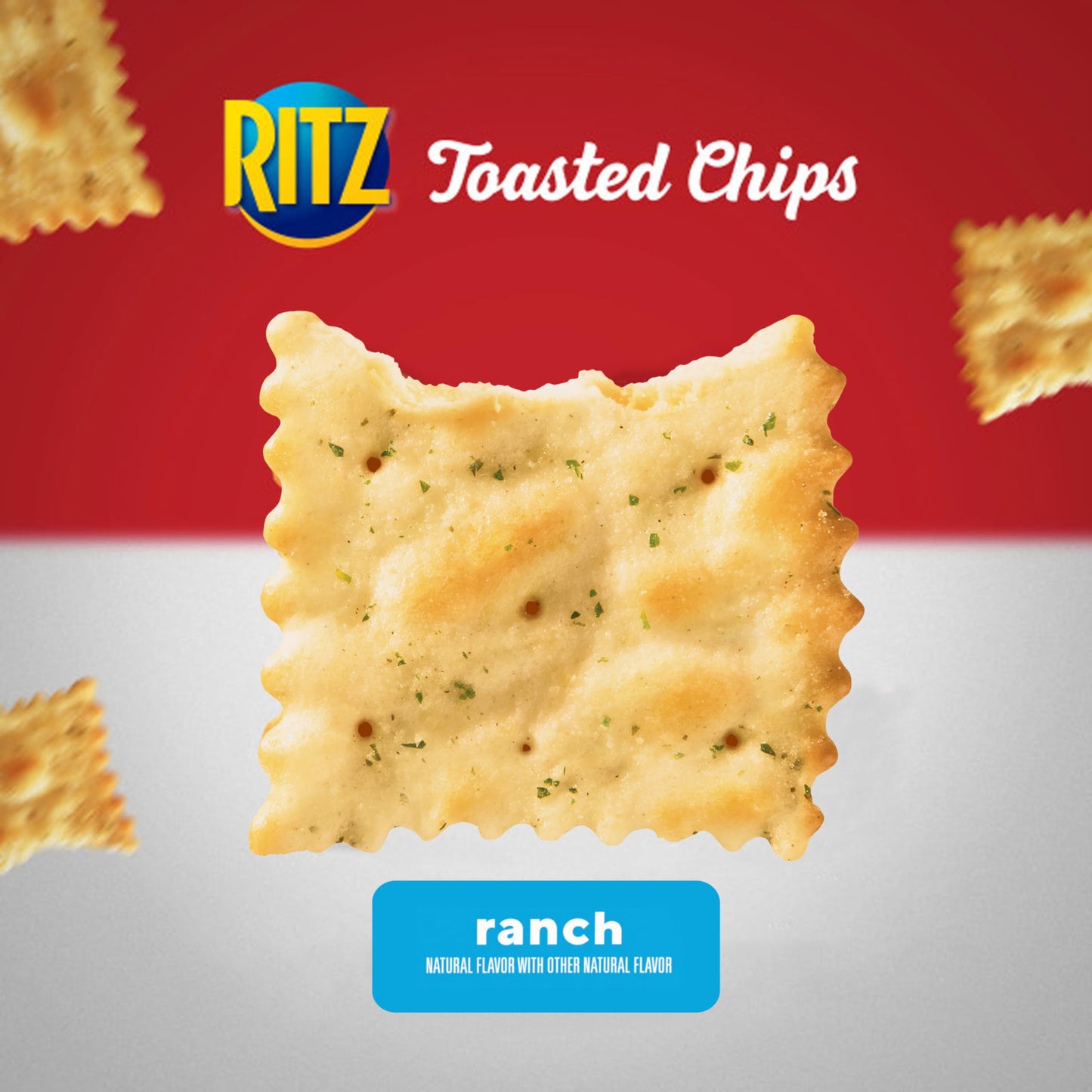 Ritz Toasted Chips Ranch Crackers, Party Snacks, 8.1 Oz