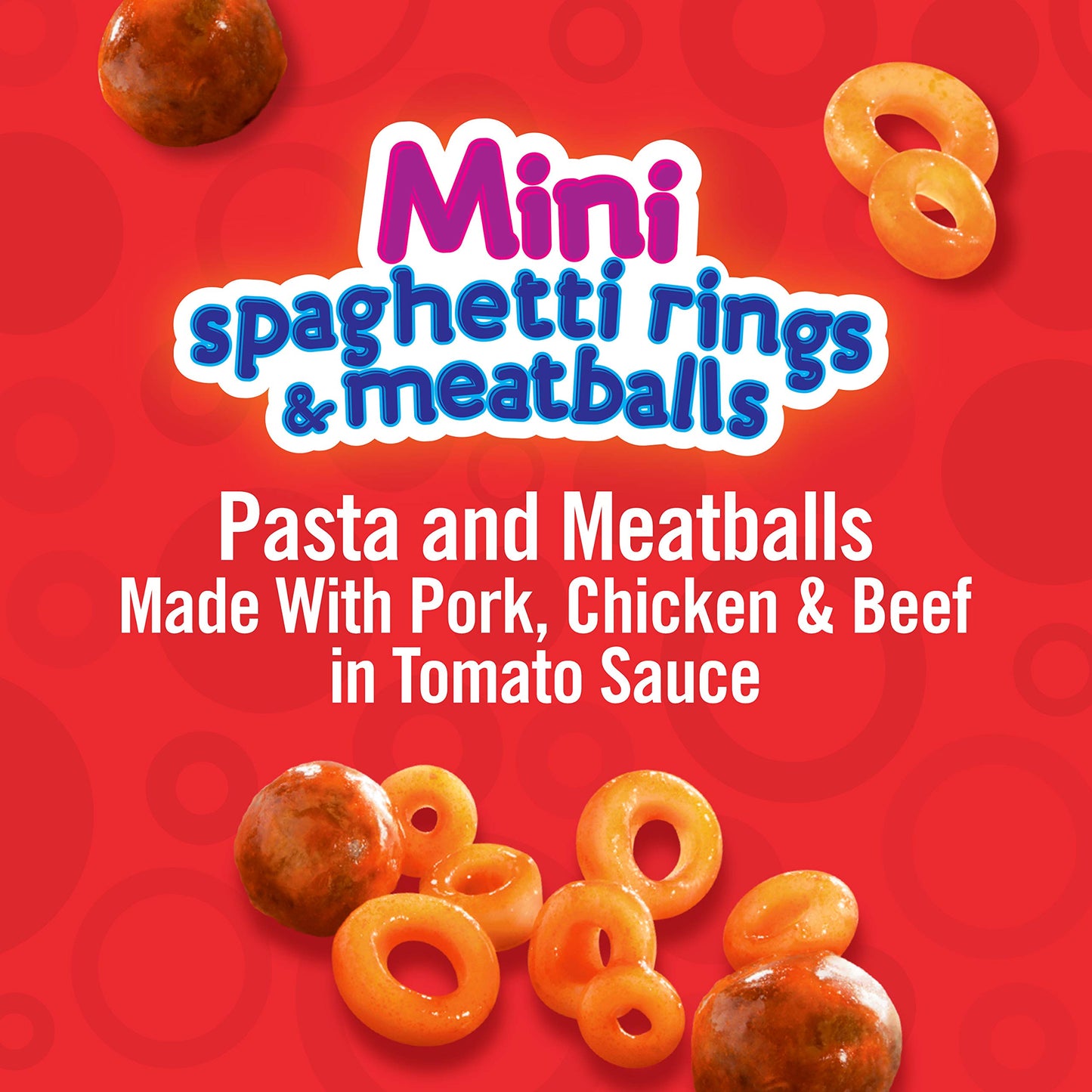 Chef Boyardee Mini Spaghetti Rings & Meatballs, 7.5 Oz. Microwavable Bowls (Pack Of 12)