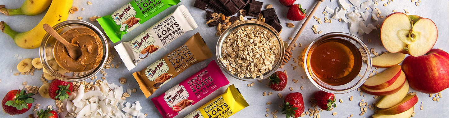 Bobs Red Mill Peanut Butter Chocolate & Oats Snack Bar - 1.76 Ounce (Pack of 12) - Gluten Free, Non-GMO, Whole Grain