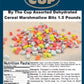 By The Cup Assorted Dehydrated Cereal Marshmallow Bits 1.5 Pound Bulk