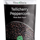Viva Doria Tellicherry Peppercorn, Whole Black Pepper, Steam Sterilized Black Peppercorns, 6 Oz, For Grinder Refill
