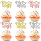36 PCS Mr & Mrs Cupcake Toppers with Love Heart Glitter Bridal Shower Cupcake Picks for Wedding Engagement Birthday Anniversary 