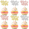 36 PCS Mr & Mrs Cupcake Toppers with Love Heart Glitter Bridal Shower Cupcake Picks for Wedding Engagement Birthday Anniversary 
