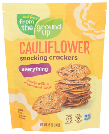 FROM THE GROUND UP Cauliflower Crackers, Gluten-Free, Snack Size, 3.5 OZ