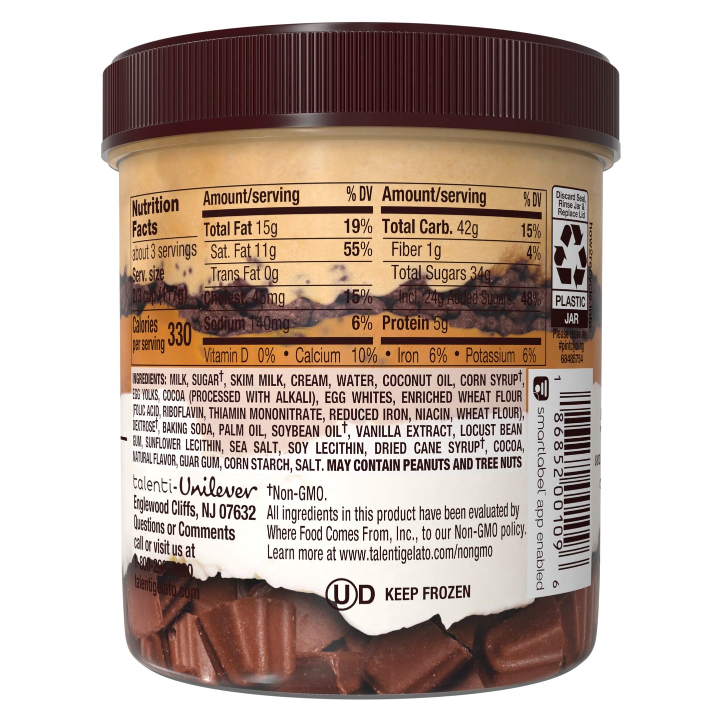 Talenti Gelato Layers For a Delicious Frozen Dessert Salted Caramel Truffle Made With Non-GMO Ingredients 323.1 g