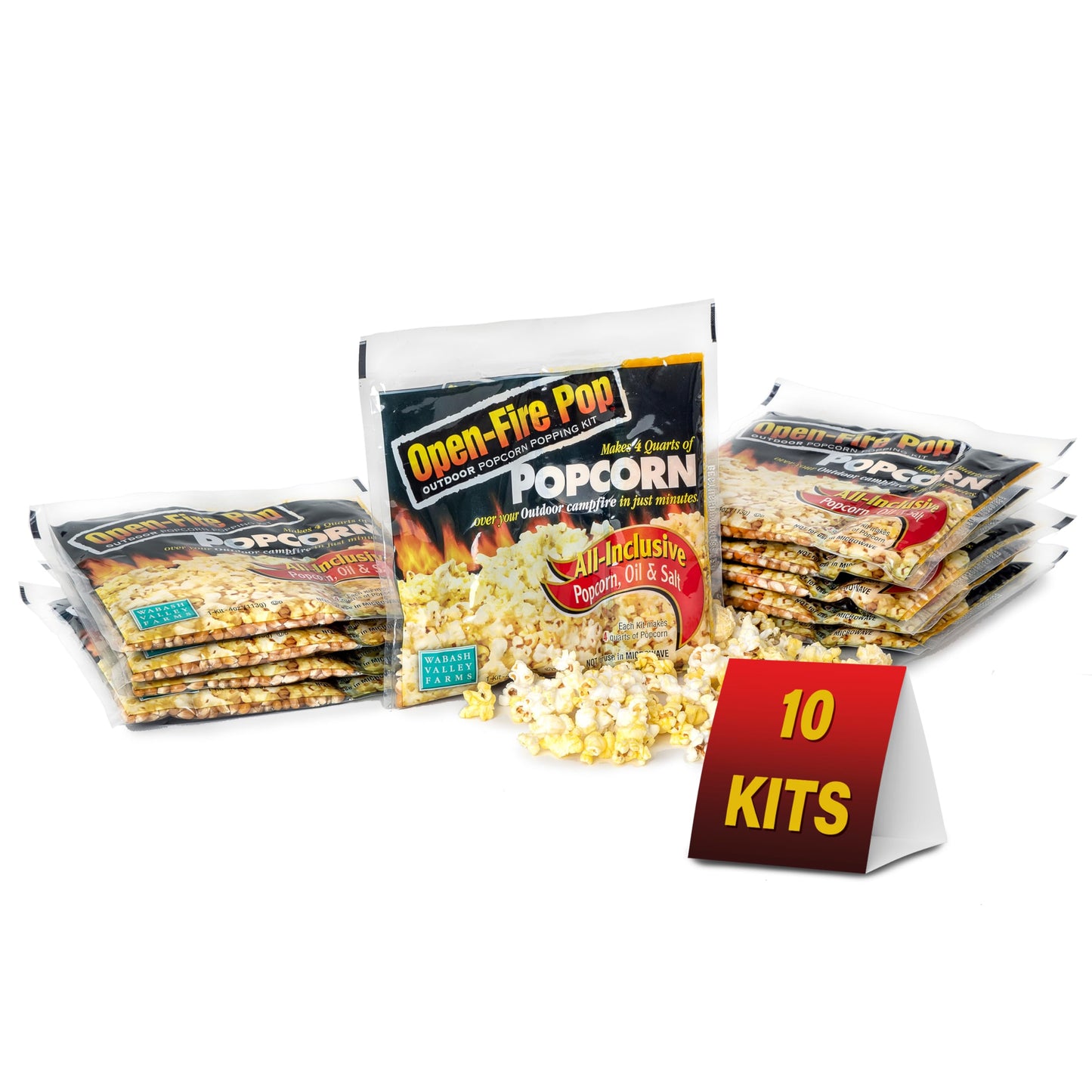 Wabash Valley Farms Popcorn Machine Popcorn Packets, Less Salt & Oil, 10 Kits, 32 Ounce