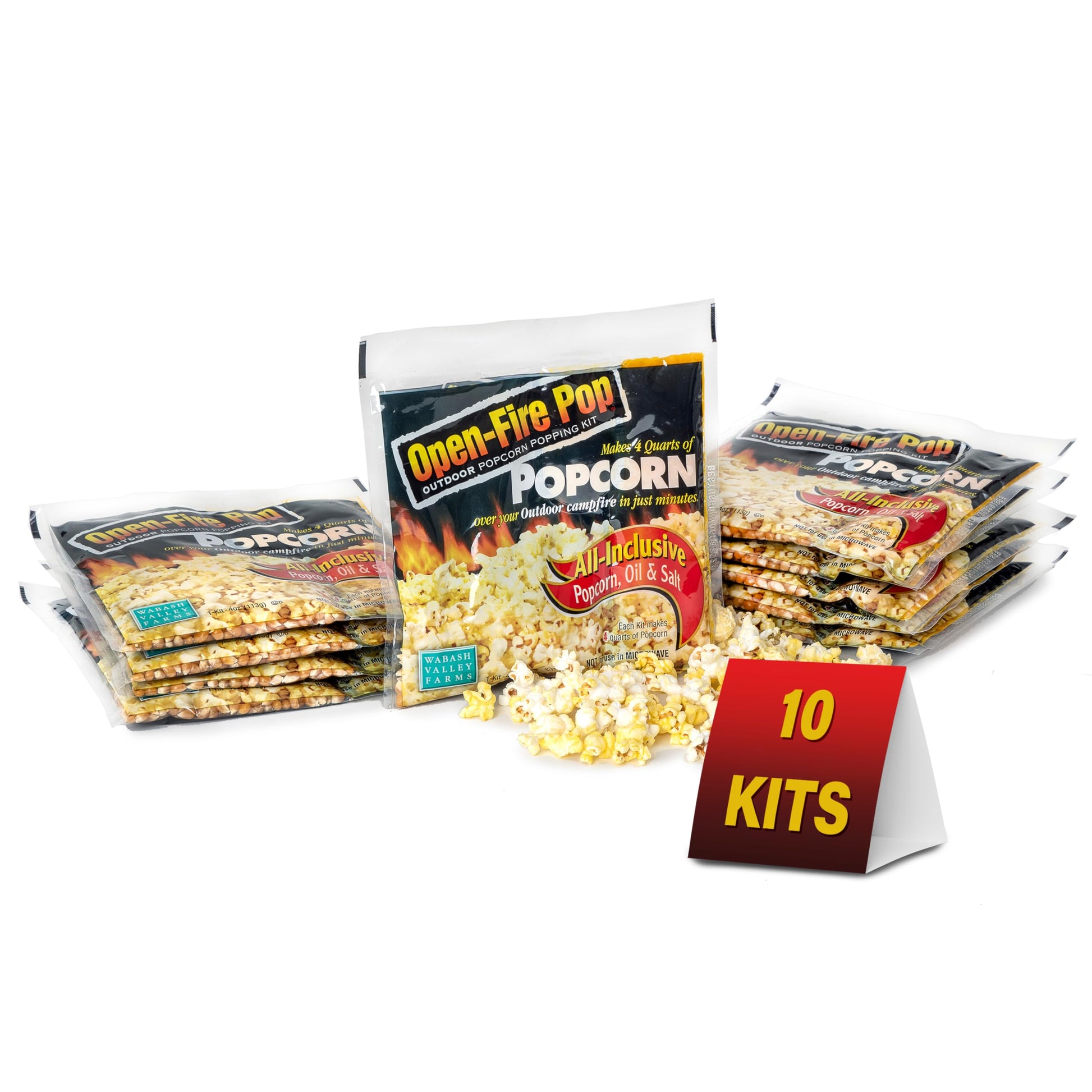 Wabash Valley Farms Popcorn Machine Popcorn Packets, Less Salt & Oil, 10 Kits, 32 Ounce