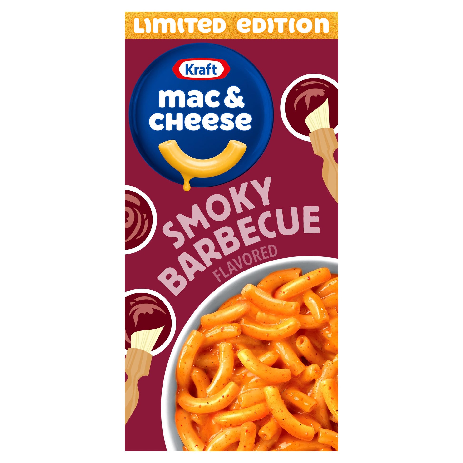 Kraft Smoky Barbecue Flavored Mac & Cheese Macaroni and Cheese Dinner, 7.25 oz Box