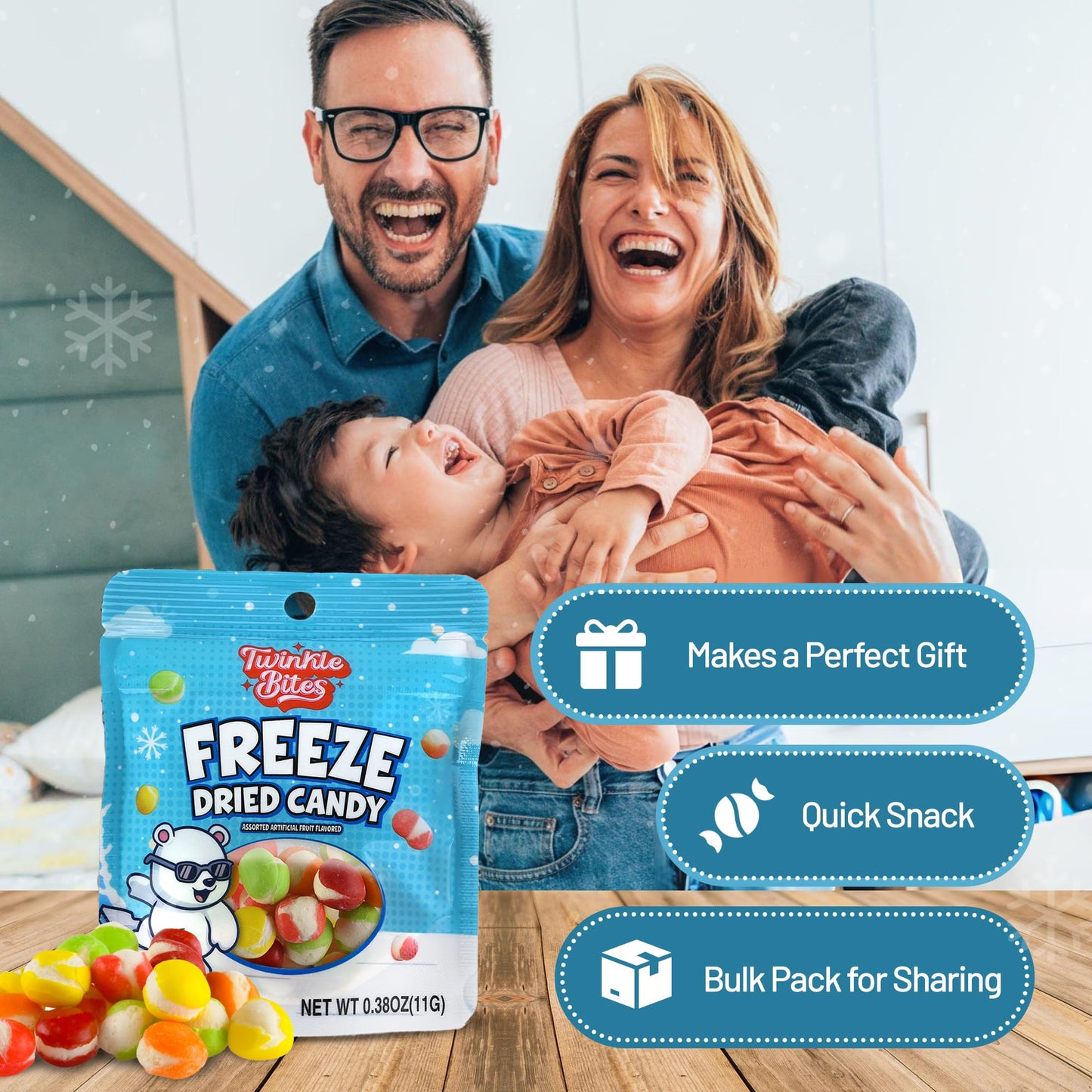20 Pack Freeze Dried Candy- About 10 Pcs Per Bag - Bulk Treat Candy In Resealable Bag - Great For Kids, Adults, School, Party Fa