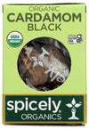 Spicely Organic Cardamom Pods Black Whole 0.20 Ounce Ecobox Certified Gluten Free