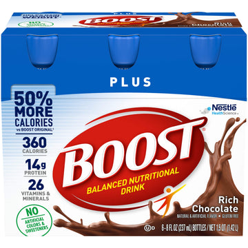 Boost Plus Complete Nutritional Drink (Chocolate, 8 Fl Oz (Pack of 1))