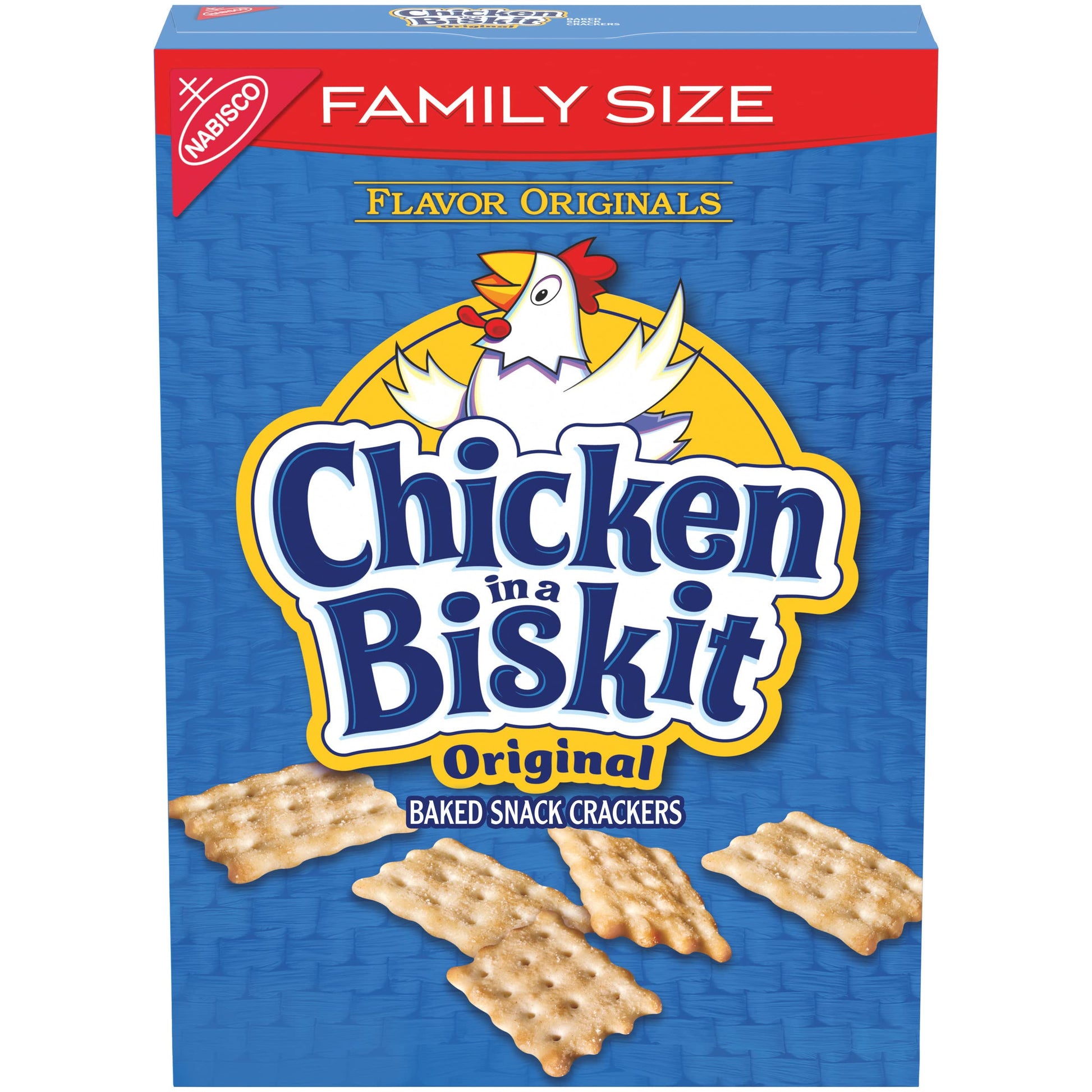 Chicken In A Biskit Original Baked Snack Crackers, Family Size, 12 Oz