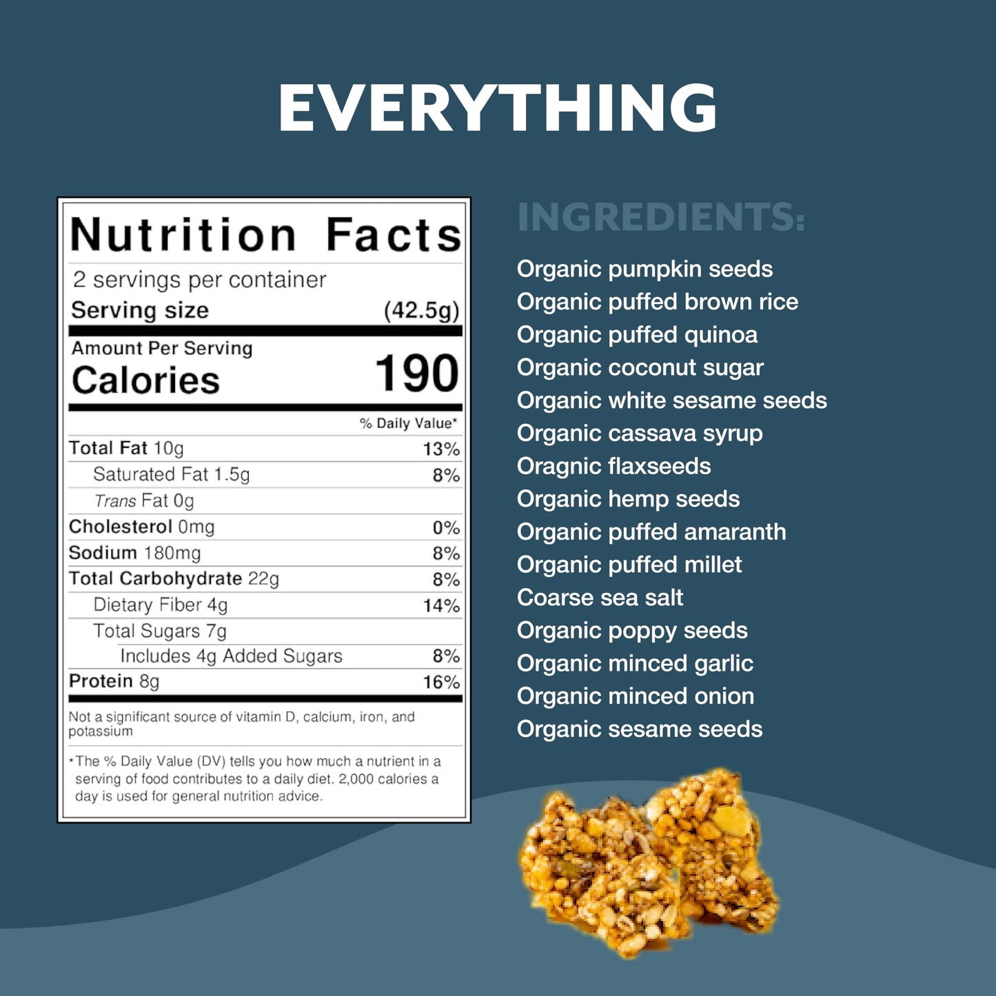 Tosi Puffs Everything - Vegan Snacks, Gluten Free, 8g Plant Protein, 3 oz (4 Pack)