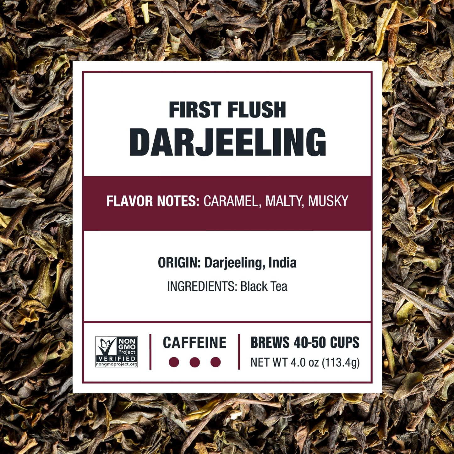 Tiesta Tea First Flush Darjeeling Black Tea, Loose Leaf, 4oz Refillable Tin, Makes Hot or Iced, Up to 50 Cups