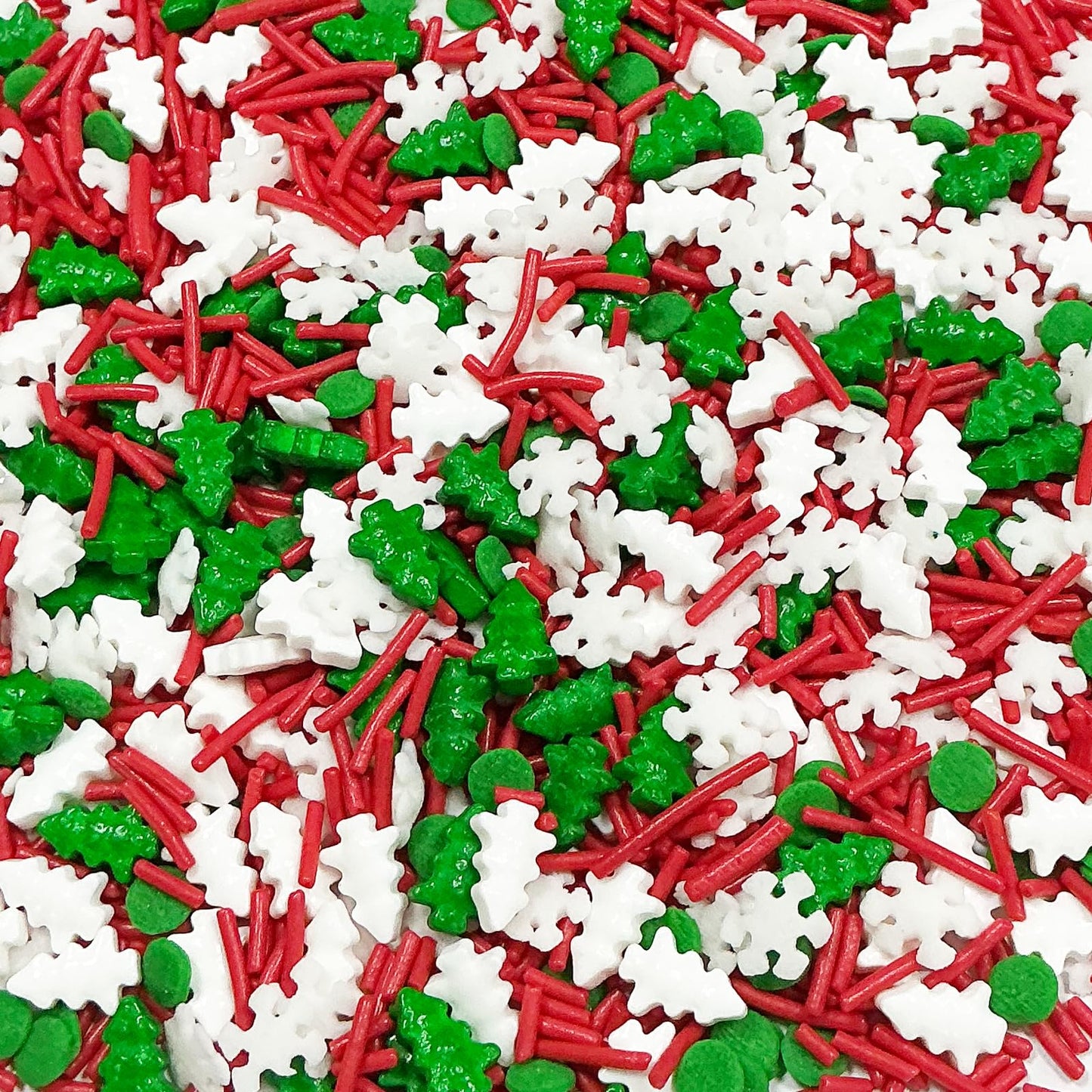 Homipooty Christmas Tree Sprinkles For Cake Decorating 100G/3.5Oz Mix Of Red And Green Holiday Sprinkles With White Snowflakes Jimmies For Cupcake Toppers Cookie Ice Cream Decorations Celebrations