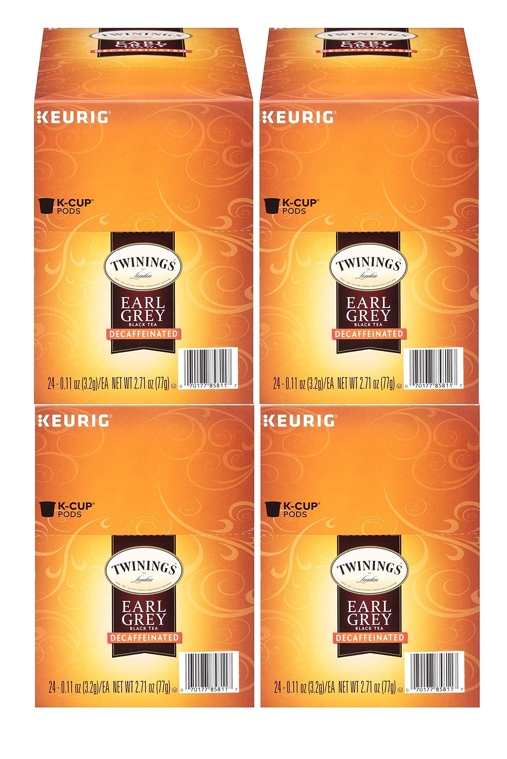 Twinings Decaf Earl Grey Tea Keurig K-Cups, 96 Count