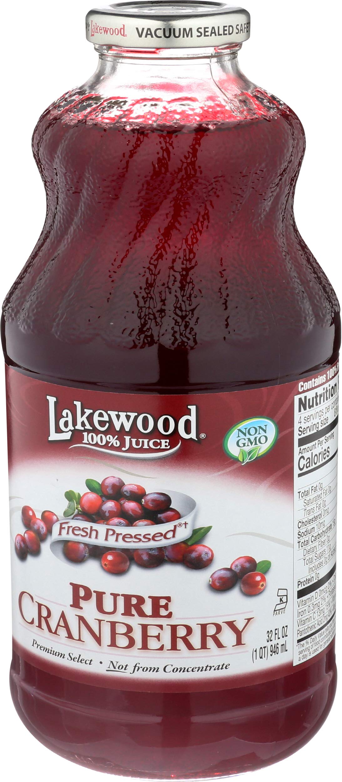 Lakewood, Pure Cranberry Juice, 32 Oz