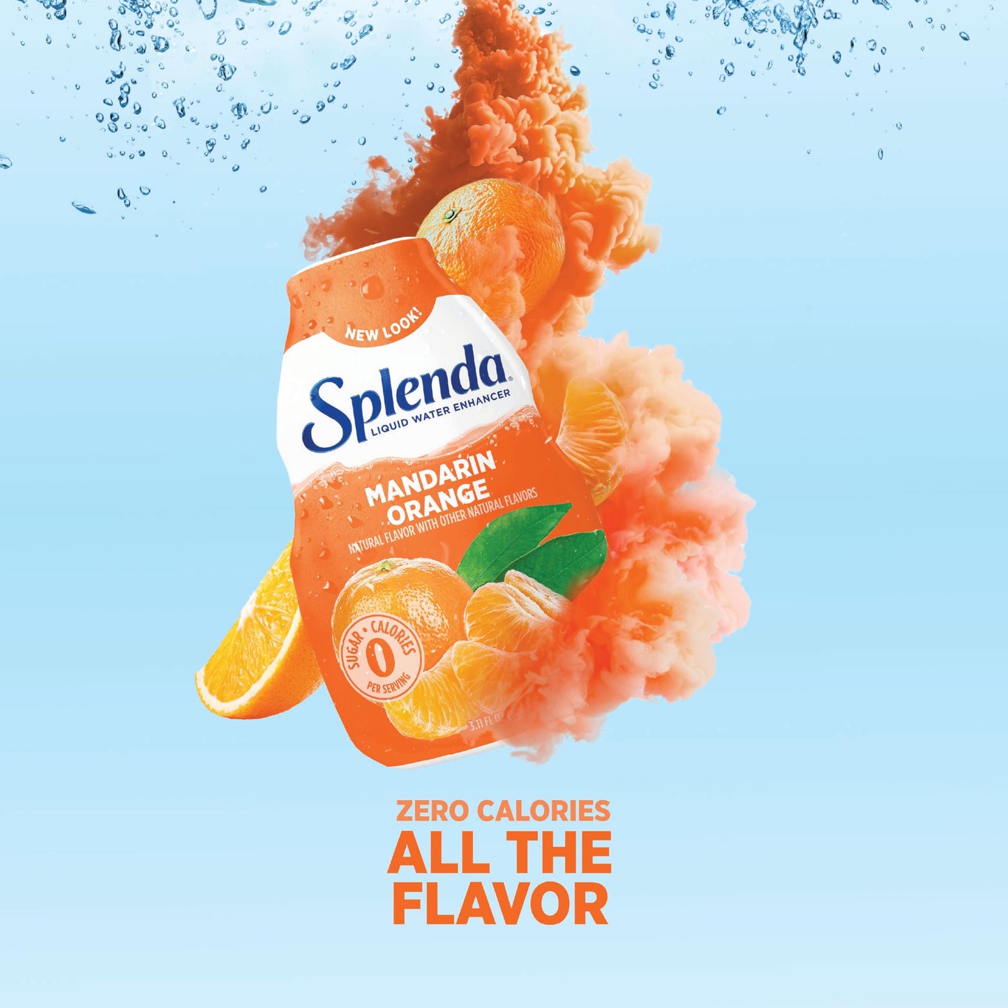 SPLENDA Liquid Water Enhancer Drops, Sugar Free, Zero Calorie, Natural Flavor, Concentrated Drink Mix, 3.11 Fl Oz Each Bottle (M