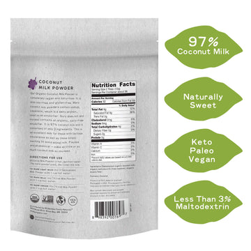 Wildly Organic Coconut Milk Powder 16 Oz, 1 Lb Bag - Organic, Dairy-Free, Dry Milk Powder, Unsweetened, Dehydrated, Gluten-Free,