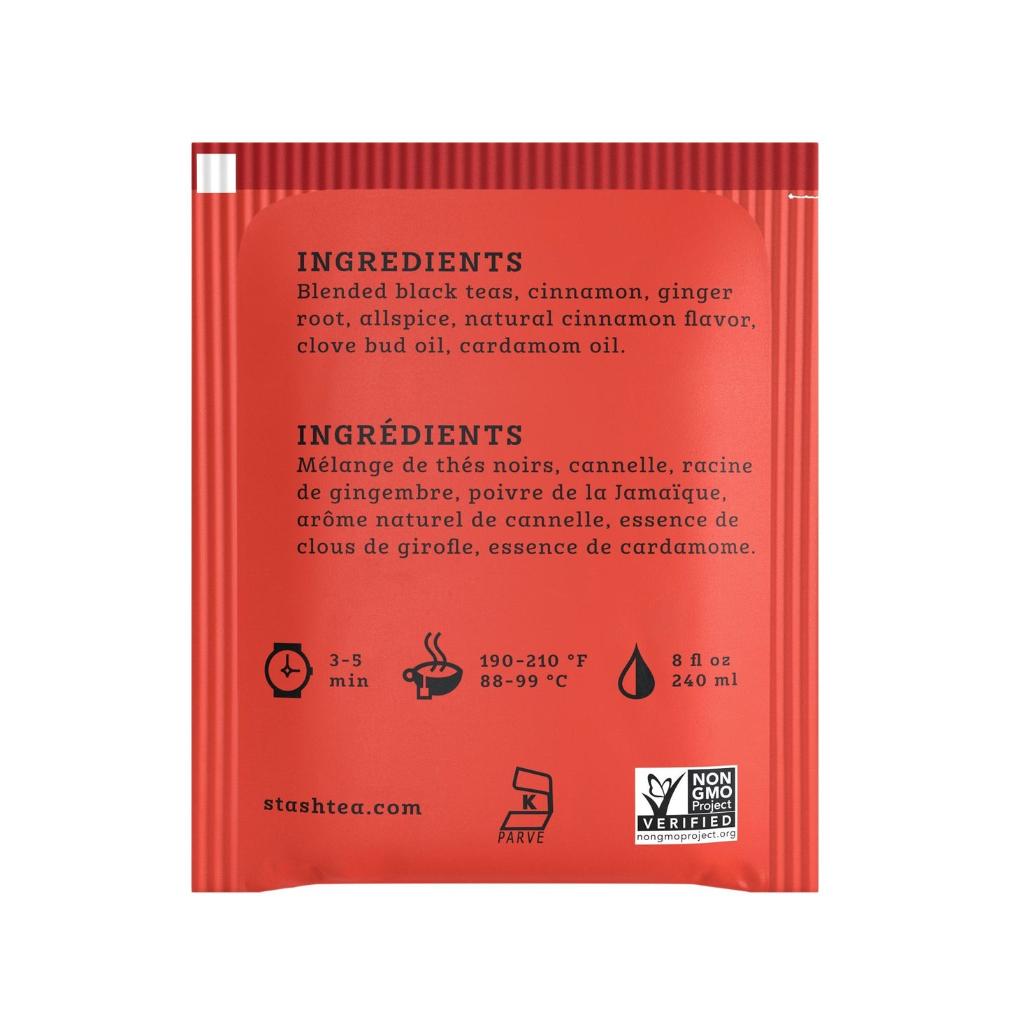 Stash Tea Chai Spice Black Tea - 100 Count Tea Bags, Model 79540