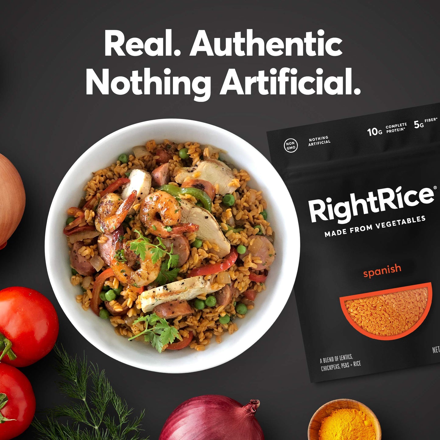 Right Rice - Made From Vegetables - Spanish - Case of 6 - 7 oz.(D0102HX2SY7.)