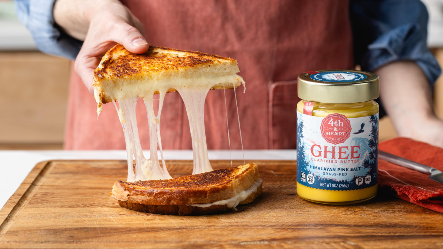 4th & Heart Ghee, Grass-Fed Clarified Butter, Keto, Non-GMO, Lactose Free, 16 Ounces