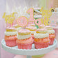 24 Pcs Donut First Birthday Cupcake Toppers Glitter Donut Grow Up One Cupcake Picks Donut 1St Birthday Party Decorations For Don