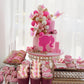 27 Pcs Hot Pink Girl Cake Toppers Pink Ball Cake Decoration Butterfly Cake Decoration Girl Theme Cake Decoration For Wedding Bir